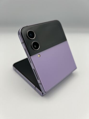 платы от сотовых телефонов: Samsung Galaxy Z Flip 4, Колдонулган, 128 ГБ, түсү - Кызгылт көк, 2 SIM