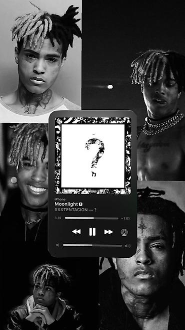 Декор жана интерьер: Постер-коллаж с изображениями XXXTentacion - Черно-белый коллаж из — 1