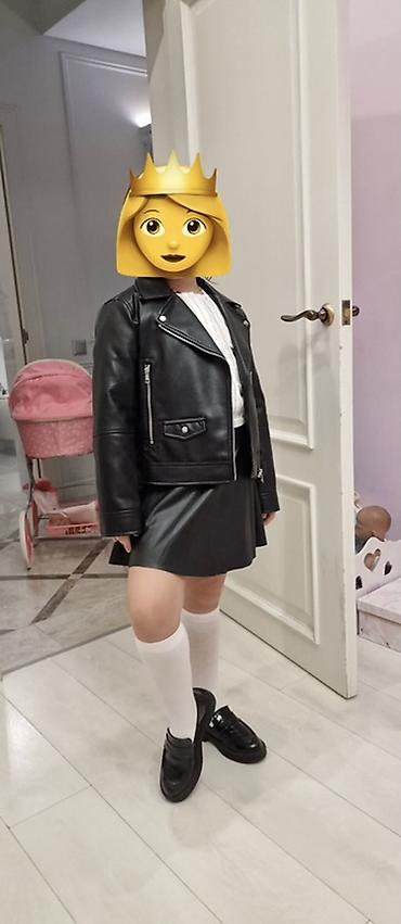 кожа брюки: Детская куртка-косуха ZARA - Размер на бирке: 8 лет / 134 см - Цвет — 1