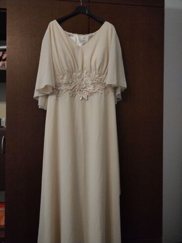 Haljine: Elegantne dugačke haljine – set od 2 modela 1) Krem večernja/boho — 1