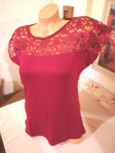 Bluze: XL (EU 42), Viskoza, Jednobojni, bоја - Svetloplava — 8