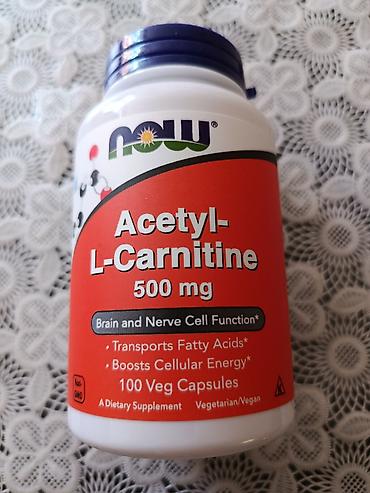 NOW Acetyl‑L‑Carnitine – 500 mg, 100 bitki kapsulu Məhsul təsviri: -