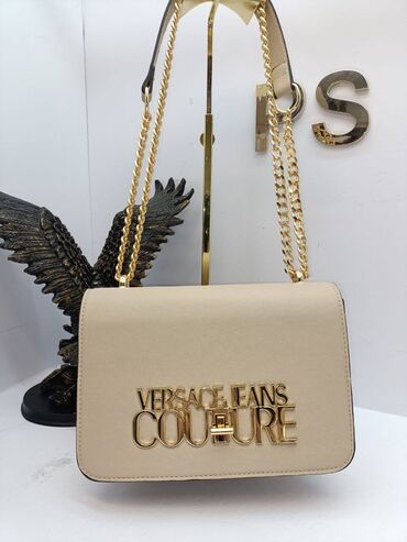 torba river island: Shoulder bag, Versace, Material: Leather, Patent leather, Faux leather