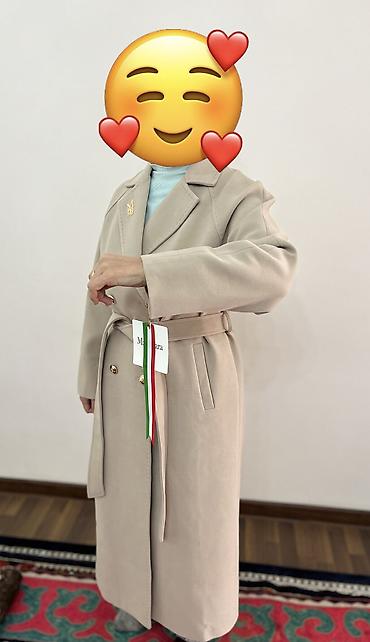 Пальто: Пальто, Классика, Осень-весна, Ангора, Длинная модель, Двубортная модель, 2XL — 3