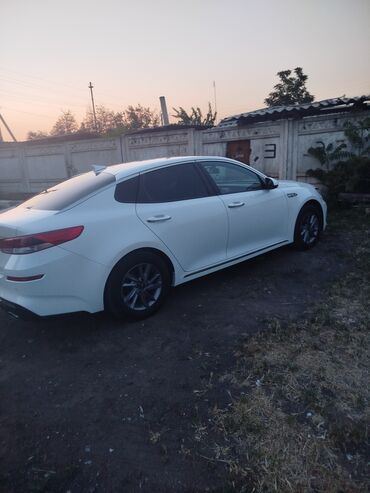 Kia: Автомобиль Kia Optima в белом цвете. Этот седан отличается элегантным
