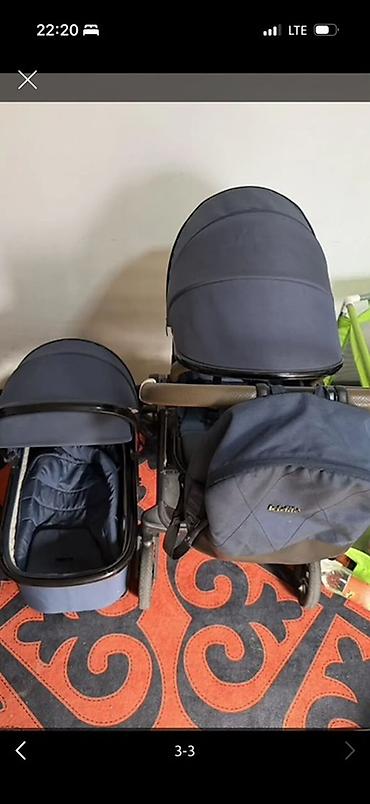 stokke коляска: Коляска с люлькой, в отличном состоянии. Москитная сетка, дождевик — 1