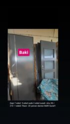 iwlenmiw qapi: Ünvan Bakı şəhəri Otaq qapısı 7 ədəd 5 ədəd sadə 2 ədədi şüşəli ölçü