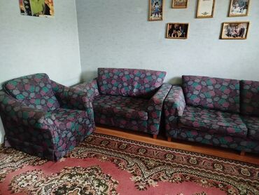 двухэтажный диван детский: Комплект мягкой мебели: диван и кресло в одном стиле. - Состав
