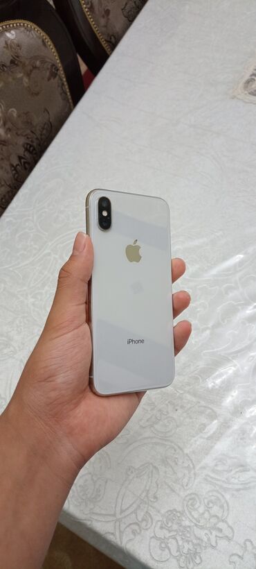 красивый номер телефона: IPhone X, Б/у, 256 ГБ, Matte Silver, Чехол, Защитное стекло, 100 %