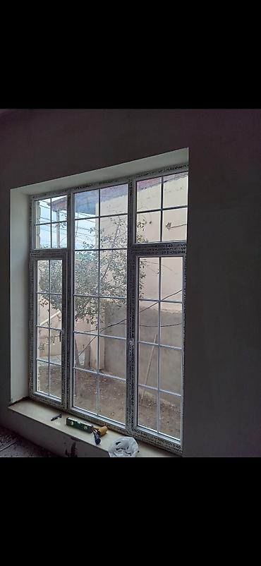 Plastik pəncərələr: Yeni Təkqat şüşə paketi Plastik pəncərə, Еni: 1 sm, Uzunluğu: 2 sm, Pulsuz quraşdırma — 7