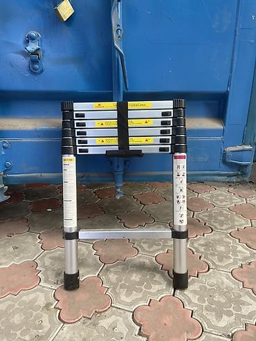 Телескопические стремянки: Телескопическая стремянка, Высота: До 2 м, Новый, Материал: Алюминий — 2