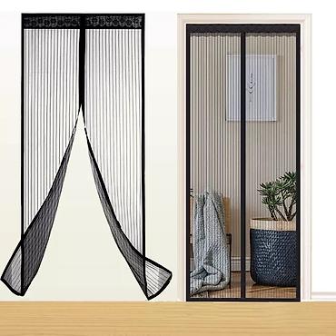 maqnitli perde: Yeni, Tül, rəng - Qara, Pulsuz çatdırılma — 2