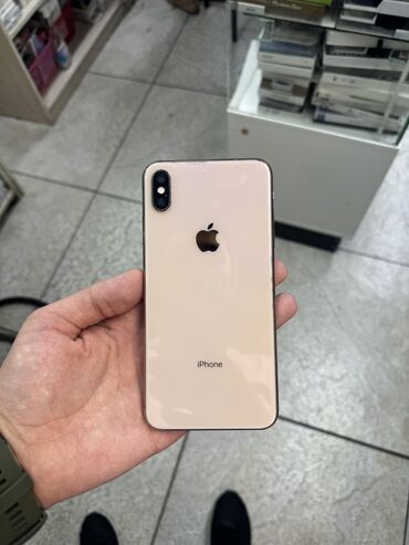 купить компьютер в бишкеке цены: IPhone Xs Max, Колдонулган, 256 ГБ, Алтын, Коргоочу айнек, Каптама, 79 %