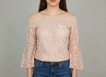 sweter z bufiastymi rękawami zara: F&F, Bluzka damska, rozmiar XS