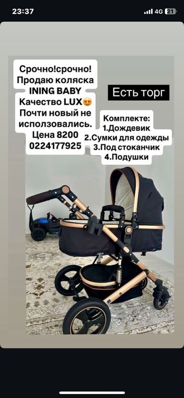 Коляски: Коляска, цвет - Черный
