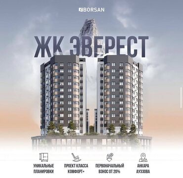 Продажа квартир: 2 комнаты, 59 м², Элитка, 6 этаж, ПСО (под самоотделку)