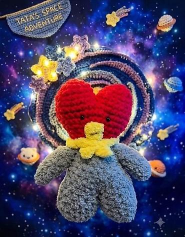 taxta oyuncaqlar: BT21 TATA. Tam əl işidirtoxunmadır və yenidir .Daxilində sintifon — 1