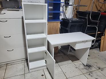 Mebel: Düz masa, Stulsuz, Polkalı, Siyirməli, MDF — 3