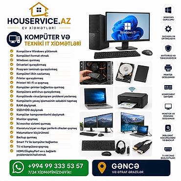 Komputer və Texniki IT Xidmətləri – Gəncə və ətraf ərazilər