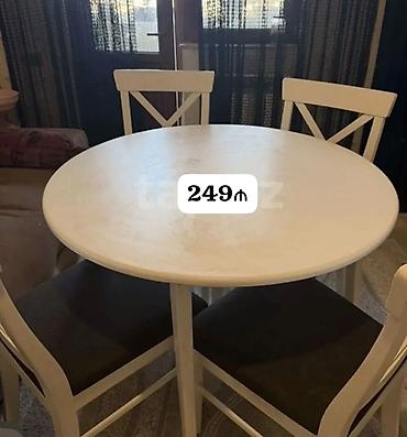 Mətbəx masa dəsti – Təcili satılır! - Qiymət: 249₼ - Komplekt: dairəvi
