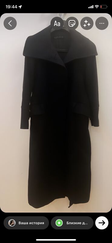 пальто zara: Пальто S (EU 36), цвет - Черный