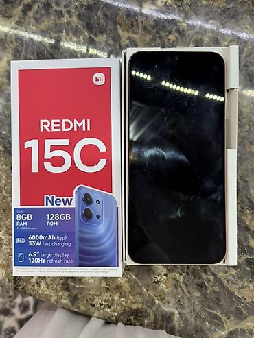Redmi: Redmi, Redmi 15C, Б/у, 128 ГБ, цвет - Золотой — 2