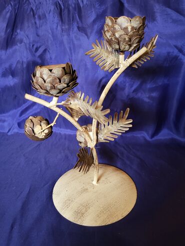 Sveće i svećnjaci: Set svećnjaka, bоја - Zlatna, Novo — 7