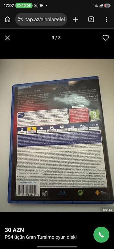 ps4 joystik: Turismo Sport diskim mükəmməl vəziyyətdədir, heç bir problem yoxdur — 3