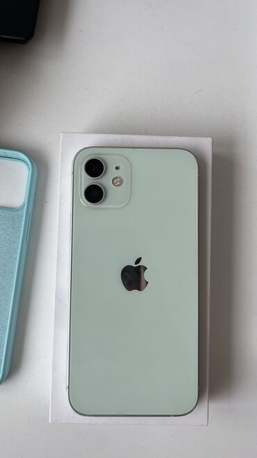 Apple iPhone: IPhone 12, Б/у, 128 ГБ, Зеленый, Чехол, Кабель, Коробка, 79 %