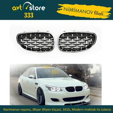 lip: BMW E60 qabaq diamond radiator barmaqlığı . Yeni açılmış Nərimanov