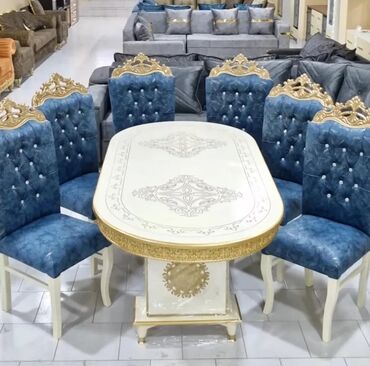 Masa və oturacaq dəstləri: Qonaq otağı üçün, Yeni, Açılmayan, Dördbucaq masa, 6 stul -da lalafo.az — 12 Masa və oturacaq dəstləri: Qonaq otağı üçün, Yeni, Açılmayan, Dördbucaq masa, 6 stul — 12