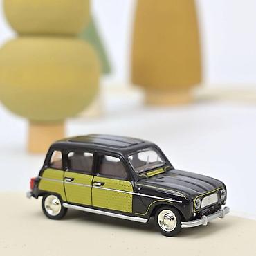 autica: 🚗 Renault 4 Parisienne 1963 – Black & Yellow (Norev Minijet 1:64) — 1