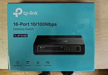 коммутатор: Настольный коммутатор TP-Link TL-SF1016D на 16 портов, обеспечивающий