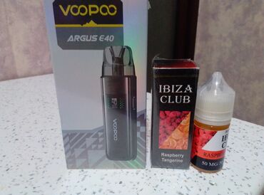 Qəlyan, vayp və aksesuarları: VOOPOO ARGUS E40 pod sistemi,👉Bağli Salafan Qutuda +30ml.salt,və ya — 13