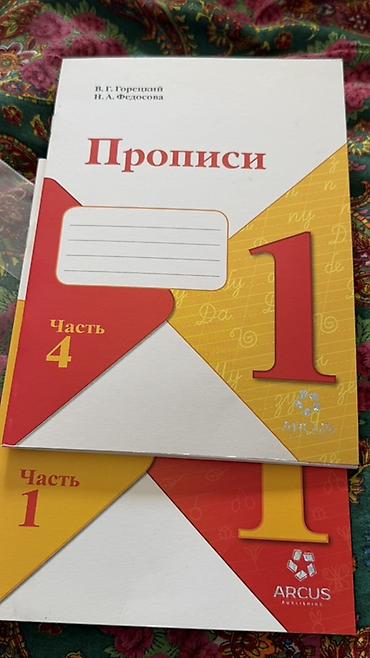 Китептер жана журналдар: Набор учебных тетрадей для 1 класса. Состав: - Русский язык и чтение — 4