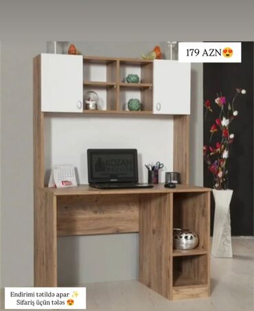 Uşaq masaları: Oğlan və qız üçün, Yeni, Siyirməli, Yazı masası, Stulsuz — 17