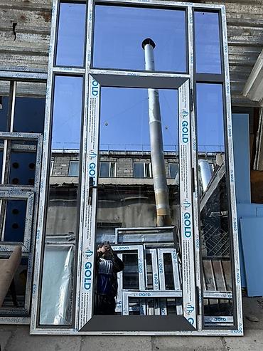 Ремонт и строительство: Алюминиевое окно на заказ, Тип окна: Витражные, Декоративные особенности: Фрамуга, Бесплатная установка, Без рассрочки — 9