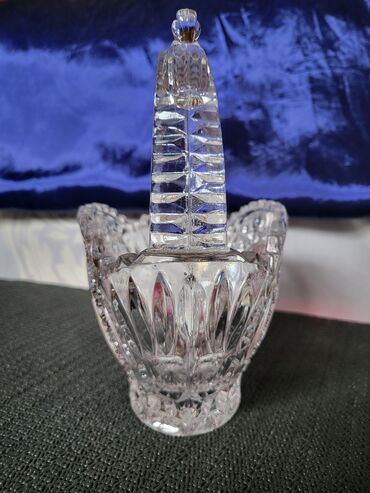 Činije: Korpa nova kristal,rucni rad Anna Hutte iz 70ih. Korpa,sve na njoj — 6