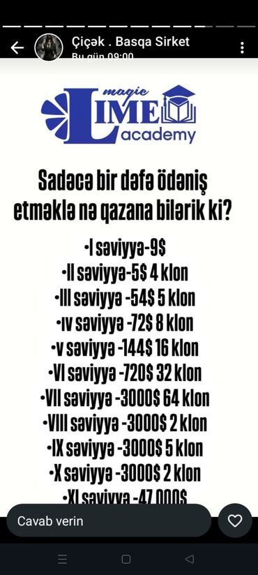 Reklam, çap: Mehsul almadan satmadan real qazanc elde etmek isteyen elaqe saxlasin