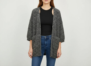 ażurowe swetry rozpinane: H&M, Kardigan damski, rozmiar L