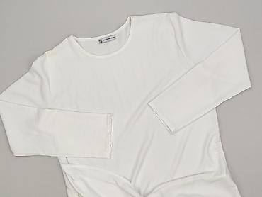biała bluza pull: SZACHOWNICA, Bluzka damska, rozmiar M — 1