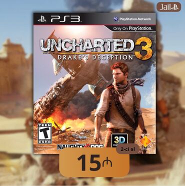 ps 4 disk: Uncharted 3: Drake's Deception PS3 🌍Bütün dillər mövcuddur 🤝 Əla