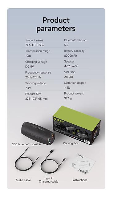 Dinamiklər və kolonkalar: Yeni Kolonka, Növ - Bluetooth, rəng - Qara — 3