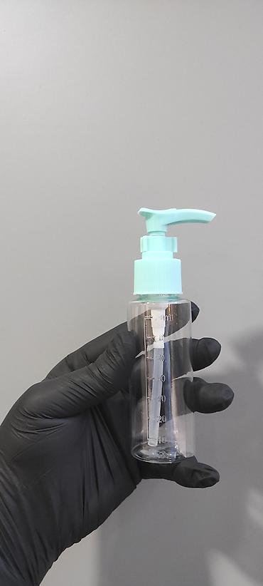 Gözəllik və sağlamlıq: Şüşə görünümlü şəffaf plastik pompalı flakonlar - Həcm: təxminən 100 — 10