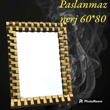 Güzgülər: Güzgü Divar üçün, Kvadrat, Hamam üçün, Naxışlı — 18