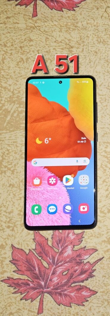 samaung a10: Samsung Galaxy A52, 128 GB, rəng - Qara, Sensor, Barmaq izi, İki sim kartlı