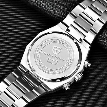 Ručni satovi: PAGANI DESIGN PD-1707 - 40mm - Plava- AP Royal Oak Homage Potpuno nov — 6