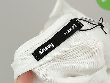 bluzki basic białe: Sinsay, Top damski, rozmiar M — 5