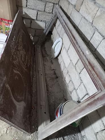 dəmir lesa: Metall qapı dəsti - Material: polad/metal qapı lövhəsi - Rəng: tünd — 2