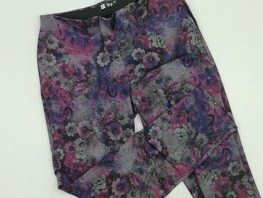 czarne spodnie z wysokim stanem z dziurami: Material trousers for women, size XL (EU 42)